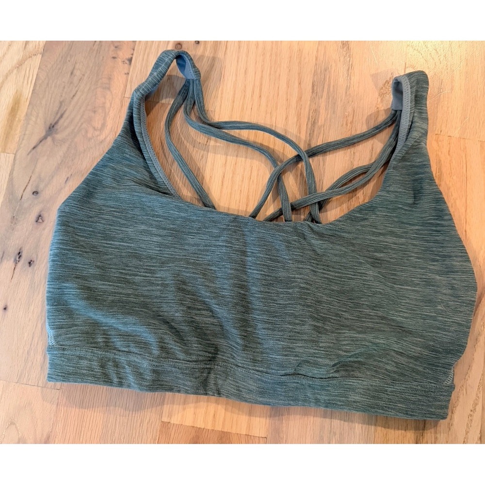 VICTORIA'S SECRET Incredible Essential Strappy Back Sports Bra Green Size L Gym